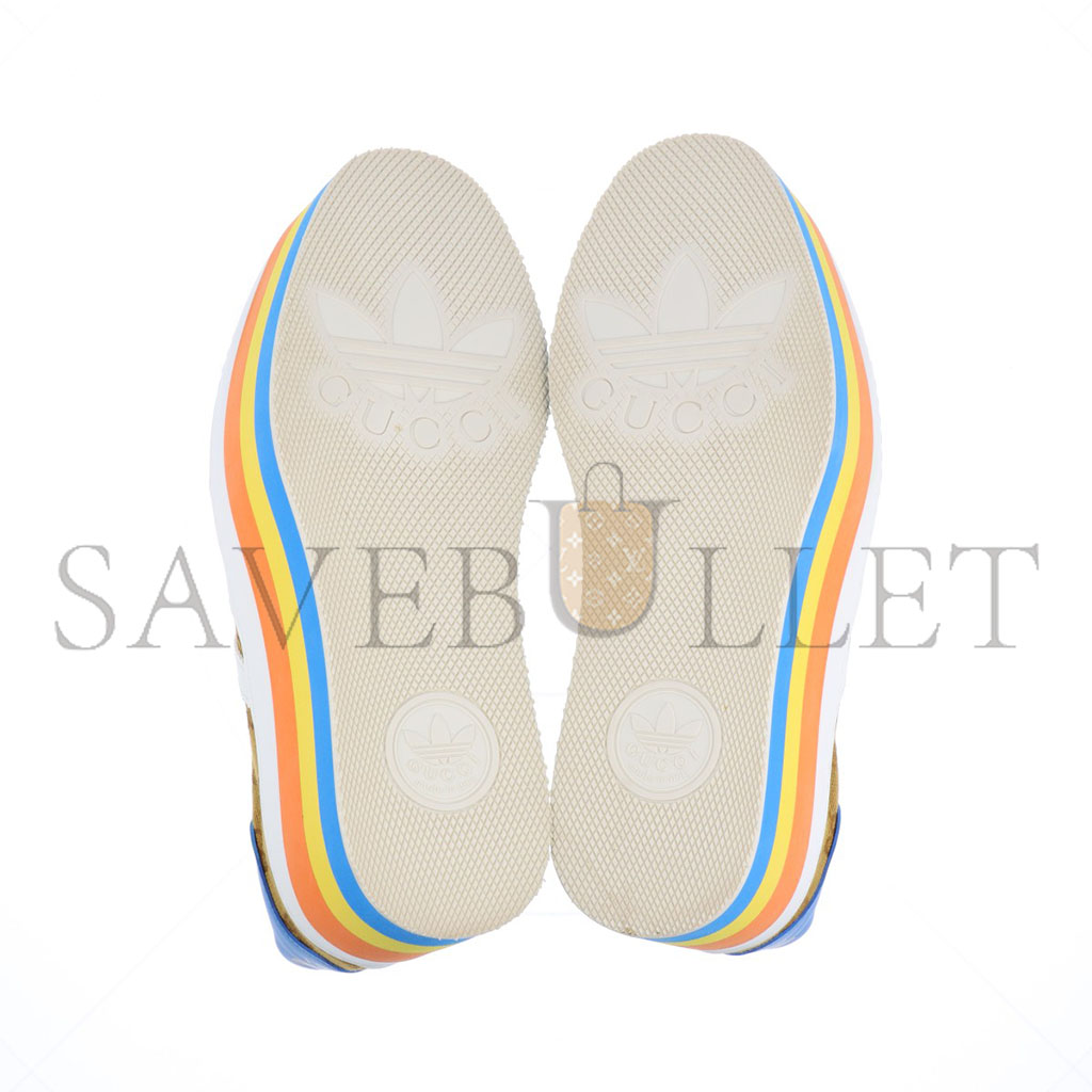 GUCCI X ADIDAS GAZELLE CANVAS & LEATHER SNEAKERS 707873